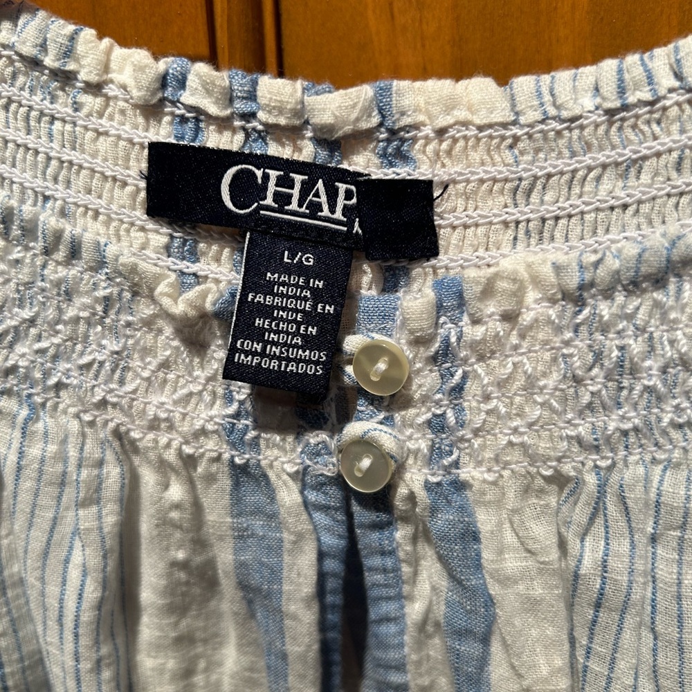 Chaps off shoulder boho style top size L 🍎 - Picture 4 of 5